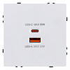 Розетка 2хUSB type A и C без рамки Kollinger Eclipse EC-024WG 100_100_3118759