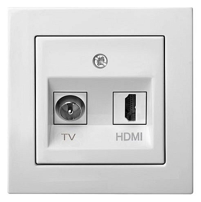 ТВ-розетка и розетка HDMI без рамки LIREGUS EPSILON 28-0351 400_400_2204742