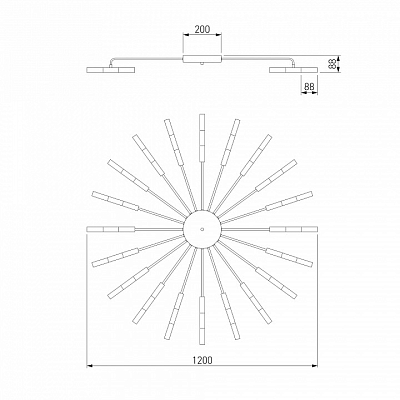 Потолочная люстра Bogate's Bastone 349 Smart 400_400_1883604