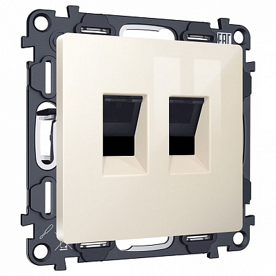 Розетка двойная Ethernet RJ-45 без рамки Ambrella Volt ALFA MA312110 400_400_2193081