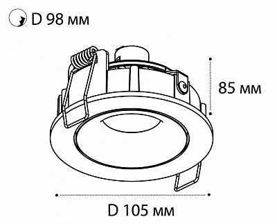 Встраиваемый светильник Italline DE-200 DE-200 white 400_400_2219320