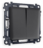 Выключатель двухклавишный без рамки Ambrella Volt ALFA MA903010 500_191_2307093