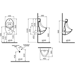 4106B003-5598 Писсуар Arkitekt с сенсорным смывом, питание от сети (новый арт.5999B003-5556) 250_100_1440954