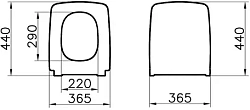 9820B003-7201 Комплект: Metropole унитаз подвесной безободковый с тонким сиденьем МЛ+инсталляция+панель смыва матовый хром 250_100_2407402