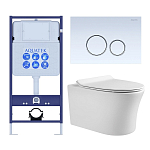 SET AQUATEK НИКА-015 4в1 (рама AQUATEK Standard INS-0000012+крепеж KKI-0000002+клавиша KDI-0000015+унитаз НИКА AQ2009-00 с тонким сиденьем soft-close) 250_100_Array