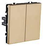 Выключатель двухклавишный без рамки Kollinger Eclipse EC-004GD 250_100_3106474
