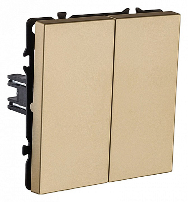 Выключатель двухклавишный без рамки Kollinger Eclipse EC-004GD 400_400_3106474