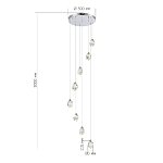 SL6114.103.08 Светильник подвесной ST-Luce Хром/Прозрачный LED 8*3W 3000K КАСКАТО 250_100_2956019