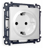 Розетка с заземлением и со шторкой, без рамки Ambrella Volt ALFA MA107010 500_191_2306750