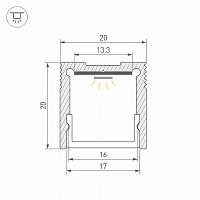 Профиль накладной Arlight SL-SLIM 059789 400_400_2865971
