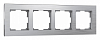 Рамка на 4 поста Werkel Aluminium (алюминий) W0041706 100_100_2128864