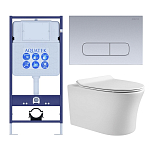 SET AQUATEK НИКА-014 4в1 (рама AQUATEK Standard INS-0000012+крепеж KKI-0000002+клавиша KDI-0000014+унитаз НИКА AQ2009-00 с тонким сиденьем soft-close) 250_100_Array