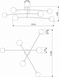 Потолочная люстра Eurosvet Netz 30181/6 латунь 250_100_1812452