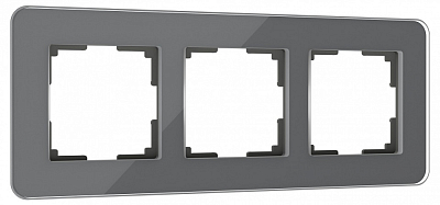 Рамка на 3 поста Werkel Elite (графит, стекло) W0032440 400_400_2129976