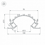 Профиль для карнизов Arlight ARH-DUAL 036364 250_100_1894892