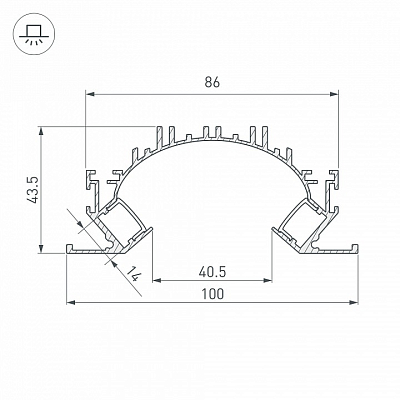 Профиль для карнизов Arlight ARH-DUAL 036364 400_400_1894892