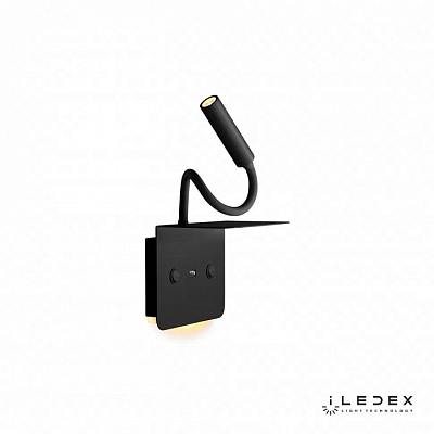 Бра с полкой iLedex Support 7031C BK 400_400_1990952