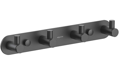 AQ4123MB ЕВРОПА планка с 4 крючками, матовый черный 400_400_3225726