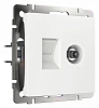 ТВ-розетка и розетка Ethernet RJ-45 без рамки Werkel белые W1181301 100_100_1882100