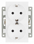 Розетка двойная с заземлением и со шторкой, без рамки Arlight SCT 043764 250_100_2137234