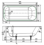 Wotte Start 1600х750х458 ванна чугунная (БП-э0001106) 250_100_2418627
