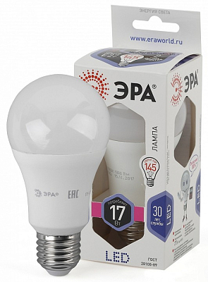 Лампа светодиодная Эра Стандарт E27 17Вт 6000K LED A60-17W-860-E27 400_400_2473929