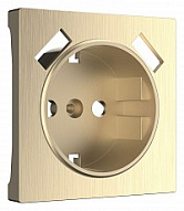 Накладка для розетки с заземлением и 2хUSB Werkel шампань рифленый W1179510 500_191_2261429