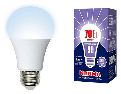 Лампа светодиодная Volpe NORMA E27 9Вт 6500K UL-00005624 400_400_1925736