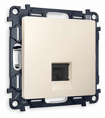 Розетка телефонная RJ-11 со штрокой, без рамки Ambrella Volt ALFA MA332030 400_400_2186146