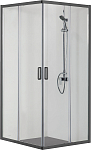 AQ ARI KV 09020BL Душевой уголок квадратный, двери раздвижные 900x900x2000 профиль черный, стекло прозрачное 250_100_Array