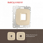 Розетка для вывод кабеля без рамки Arte Milano am-205 205.49-1.shampan 250_100_2167172