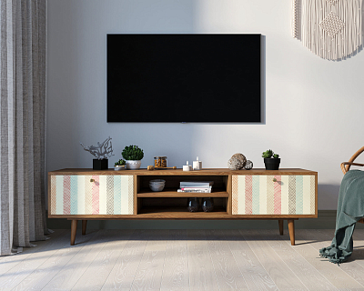 Комод "Berber" с нишей низкий под TV принт 45 арт BB49/Print_45 400_400_1937992