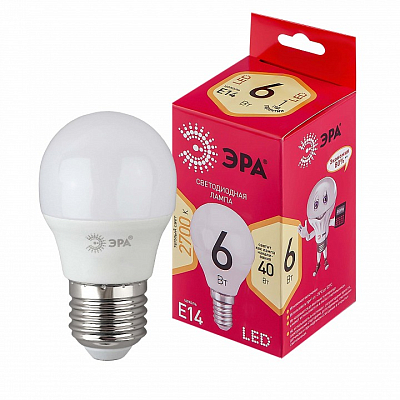 Лампа светодиодная Эра  E14 6Вт 2700K LED P45-6W-827-E14 R 400_400_2842445