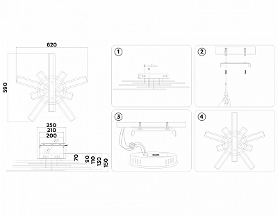 Потолочная люстра Ambrella Light FA FA8903 400_400_3116963