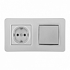 Блок с розеткой и выключателем Arte Milano SET16-2 SET16-2-40-1-30-1 silver 100_100_2182451