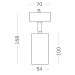 ST303.502.01 Потолочный светильник Белый GU10 1*50W  L100xW54xH168 220V Без ламп Накладные светильники 250_100_2951792
