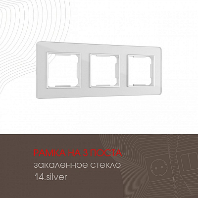 Рамка на 3 поста Arte Milano am-503.14 503.14-3.silver 400_400_2168733