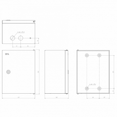 Электрический щиток накладной Эра  NO_SIMPLE_STM_SHMPg-00_IP54 400_400_2871930