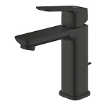 1017492430 CUBEO Смеситель однорычажный для раковины, 1/2″ размер M, рычажный донный клапан 1 1/4“, мат черный 250_100_1434894