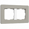 Рамка на 2 поста Werkel Split (дымчатый/белый, soft-touch) W0023067 100_100_2297174