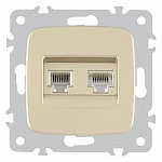Розетка двойная RJ-11 и Ethernet RJ-45, без рамки Arte Milano am-205 205.44-1.shampan 250_100_Array