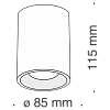 Потолочный светильник Technical C012CL-01W 100_100_3159005