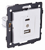 Розетка 2хUSB type A и C без рамки Kollinger  REA-037WH 100_100_3123521