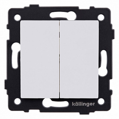 Выключатель проходной двухклавишный без рамки Kollinger  REA-S-009WM 400_400_3124063