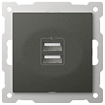 Розетка 2хUSB type A без рамки Elbi Eleсtriс Zena Vega 609-011100-143 250_100_2195323