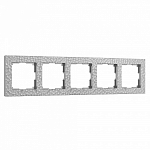 Рамка на 5 постов Werkel Hammer серебряный W0052406 250_100_2128289