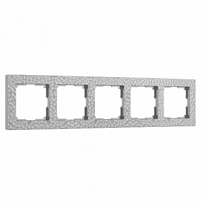 Рамка на 5 постов Werkel Hammer серебряный W0052406 400_400_2128289