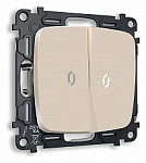 Выключатель проходной двухклавишный с подсветкой без рамки Ambrella Volt OMEGA MO324035 250_100_Array