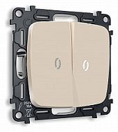 Выключатель двухклавишный с подсветкой без рамки Ambrella Volt OMEGA MO324015 500_191_2307213