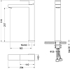 AQ1604CR ЛИБРА смеситель для раковины высокий 257, без донного клапана 100_100_2409980